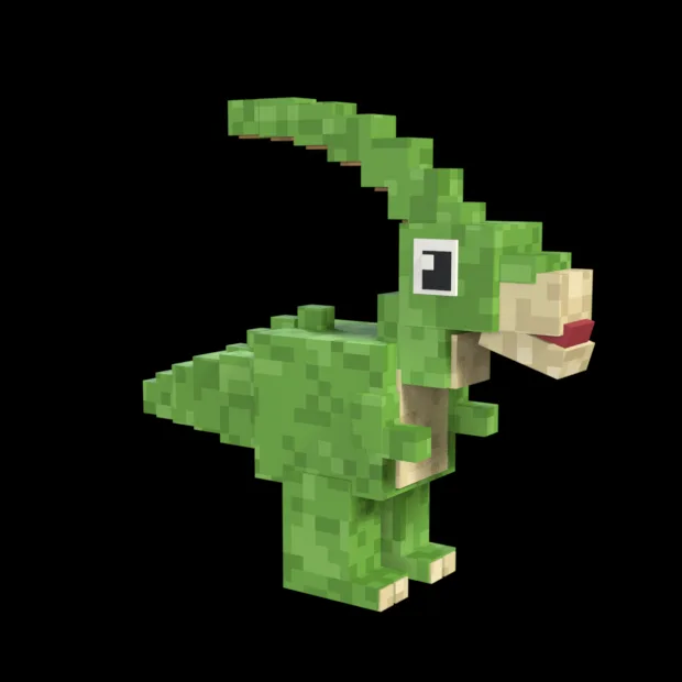 The voxel Parasaurolophus